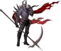 Artwork of the Death Knight with the Scythe of Sariel from Three Houses.