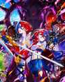 Artwork of Ivy with other characters from Engage.