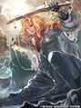Artwork of Eyvel being petrified.