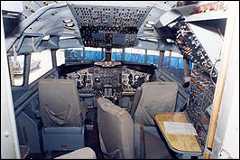 Photograph of interior of Boeing 707 nose section