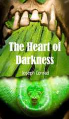 Montage of a human sjull, jungle flora and a python as the cover of The Heart of Darkness