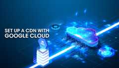 Google Cloud architecture serving assets via a Load Balancer