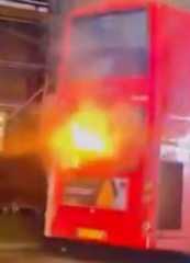 Bus bursts into flames as horrified passengers desperately evacuate blaze Bus on fire in Kilburn
