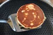 Pancakes will be light and fluffy on Tuesday if 1 ingredient is added to batter Preparing Pancakes in Domestic Kitchen