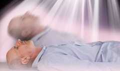Scientists make bombshell claim about what happens after we die Spirit leaving man body. Death and afterlife concept