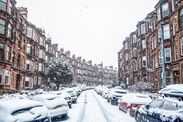 Heavy snow in Hyndland, Glasgow