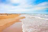 Valencia city beach in Valencia city, Spain