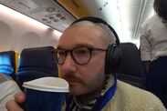 Danny on a Ryanair flight