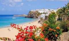 Beach in Morro Jable, Fuerteventura.