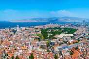 Izmir Kulturpark aerial panoramic view in Turkey