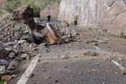 Tenerife horror as heavy rain sends huge boulders careering into cars