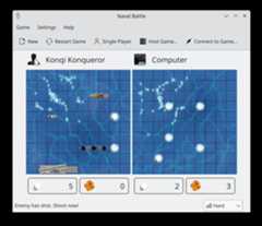 Screenshot of KNavalBattle