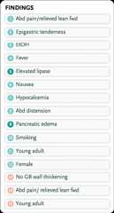 B2u medical healer findings Medical findings for young adult female with abdominal pain and elevated lipase.