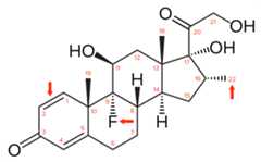 Chemical structure of dexamethasone
