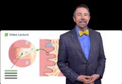 Educator presenting usmle step 1 video lecture with biological slides.