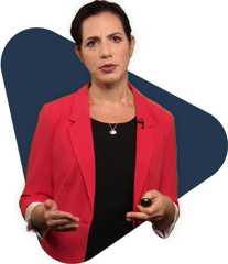 Sharon bord, educator, speaking in a red blazer.