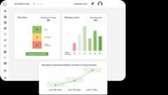 Learning dashboard showing spaced repetition statistics and progress charts.