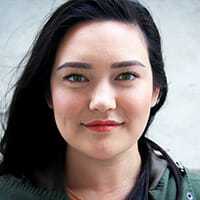 Portrait of jaime s, a young woman smiling at the camera.