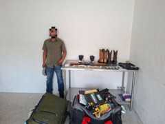 Detienen a pasajero con rifle y más de 280 cartuchos en revisión del Puente Nuevo en Matamoros