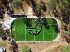 Los jóvenes formaron la palabra 'Paz', cada uno desde sus escuelas. | Especial