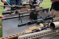 Ballistics of small arms: CCG seminar in Vienna Leihgaben von Austria Arms beim CCG Ballistik-Seminar in Wien. ©Militär Aktuell/Bendl