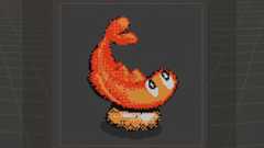 Pokémon pixel art sprite made with a free Blender addon