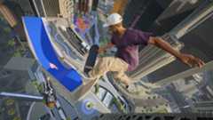 Skate everything we know about the series revival so far - a male skater doing a trick high up in the air as skaters below him do tricks too