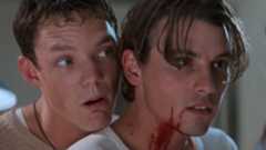 Matthew Lillard as Stu Macher and Skeet Ulrich as Billy Loomis in Scream