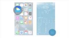 Launch the Weather app and tap on the list button.