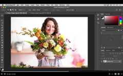 Photoshop tutorials: woman holding flowers