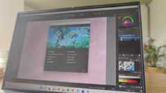 Krita open on laptop screen