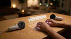 Mock up of Surface Keyboard feature on Meta Quest 3