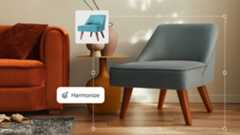 An image from a demo of the AI Harmonize tool in the new Photoshop update