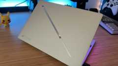 Rear lid of Asus ROG Zephyrus G14 showing LED lighting strip 