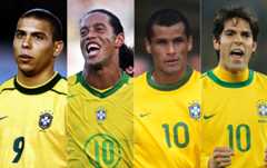 Ronaldo, Ronaldinho, Rivaldo and Kaka