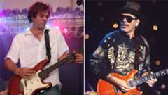 Dean Ween (left) and Carlos Santana performing onstage