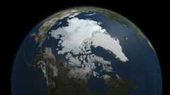 The Arctic is captured in this 2010 visualization using data from NASA’s Aqua satellite.