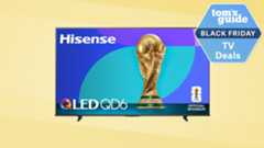 Hisense QD6 on yellow background