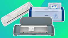 3 of the best vinyl cutters on a green background