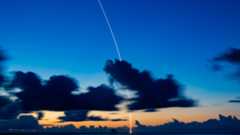 A SpaceX Falcon 9 rocket launches 28 Starlink satellites from Florida's Space Coast on Sept. 21, 2025.