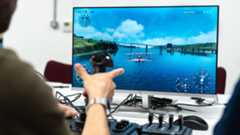 Honeycomb Foxtrot flight stick being used to play Microsoft Flight Simulator 2020