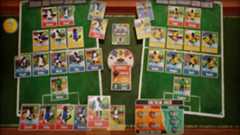 The desk in Nutmeg, a football deck-building game.