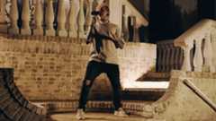 Will Ramos screaming outside a building at night