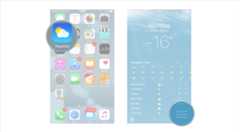 Launch the Weather app and tap the list button.