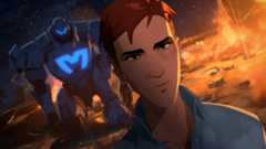 Robert standing in front of his suit