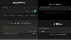 different interfaces of AI large language models