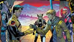 Cyclops and the X-Men welcoming Doug Ramsey and his crew