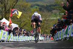 LIEGE BELGIUM APRIL 24 Tadej Pogacar of Slovenia and UAE Team Emirates attacks in the Cte de La Redoute during the 110th Liege Bastogne Liege 2024 Mens Elite a 2545km one day race from Liege to UCIWT on April 24 2024 in Liege Belgium Photo by Dario BelingheriGetty Images