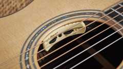 Close up of LR Baggs Anthem pickup in an acoustic guitar 