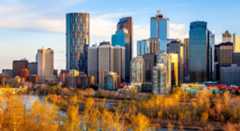 Golden Light, Calgary, Skyline, Alberta, Canada